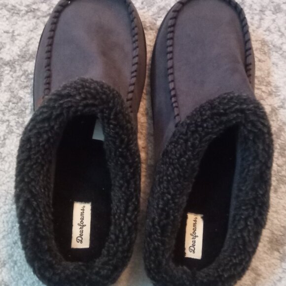 NWOT Men's Dearfoams Brendan Indoor/Outdoor Memory Foam Clog Slippers 13-14 - Picture 2 of 5